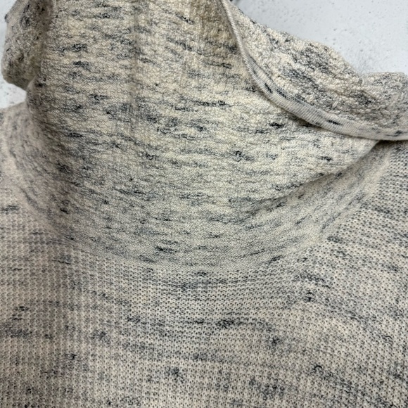 Habitat Cream Gray Speckled Cowl Neck Oversize Tunic Sweater Boucle Knit XL - Picture 8 of 12
